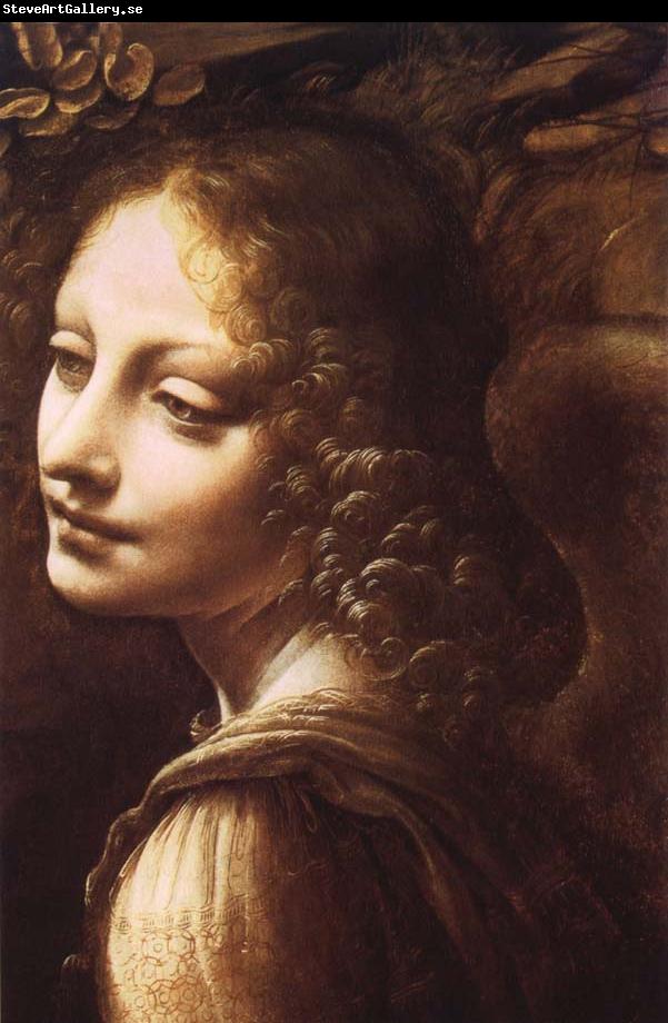 LEONARDO da Vinci Madonna in the rock grottos(Details